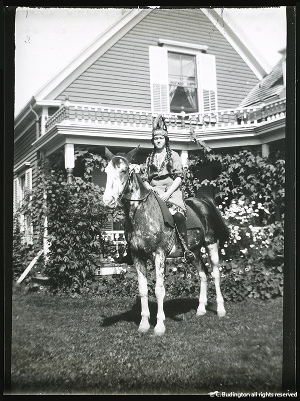 Girl as Indian on Horse